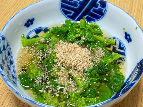 苦味を抑えた菜の花のおひたし